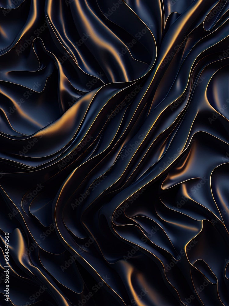 Obraz premium golden brown chocolate silk banner background Generative AI