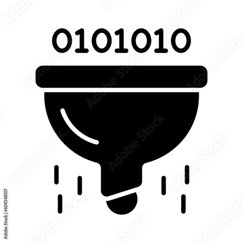 Data filtering vector design in trendy style, concept icon of data extraction