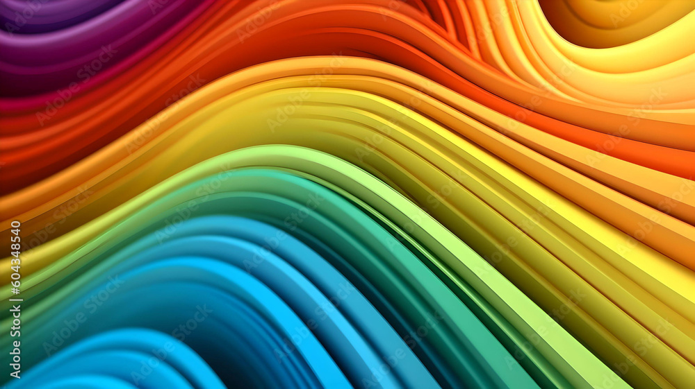 Fototapeta premium Abstract rainbow background, Generative AI