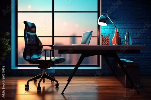 Professional Office Setup: Premium Table, Computer, and Chair Stock Photos for Your Creative Projects | Adobe Stock Collection