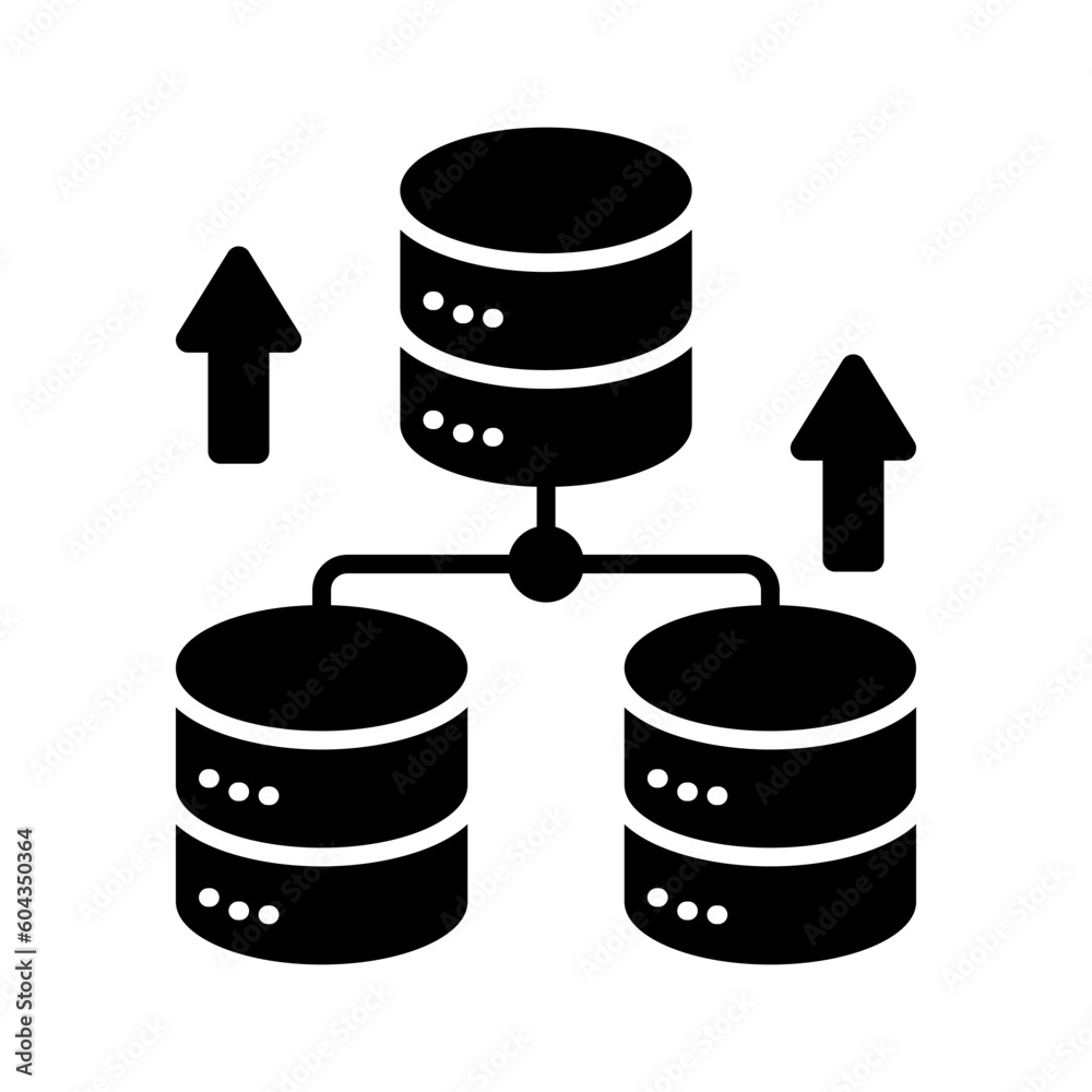 An icon design of database network in trendy style, easy to us icon An icon design of database network in trendy style, easy to us icon