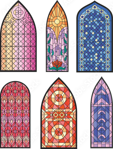 Cathedral Mosaic Windows Set