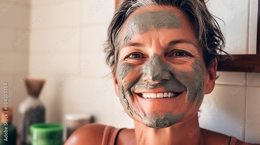 © ArtMart - Cosmetic clay mask, skin care, Skin repair microbiome, clay skin treatment, by generative AI © ArtMart - Cosmetic clay mask, skin care, Skin repair microbiome, clay skin treatment, by generative AI