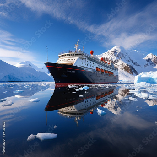 Antarctic cruise. Generative AI. © DALU11