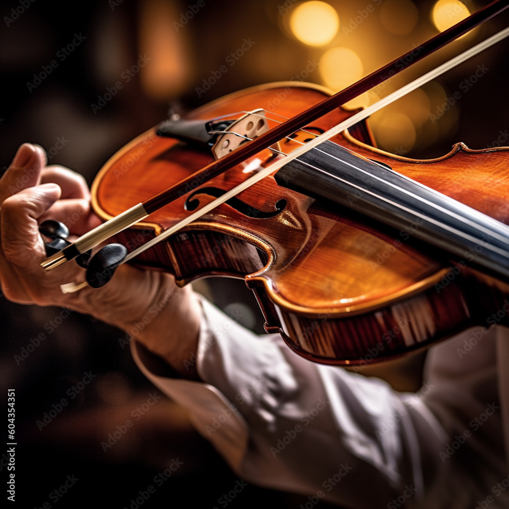 Playing the violin. Generative AI. Playing the violin. Generative AI.