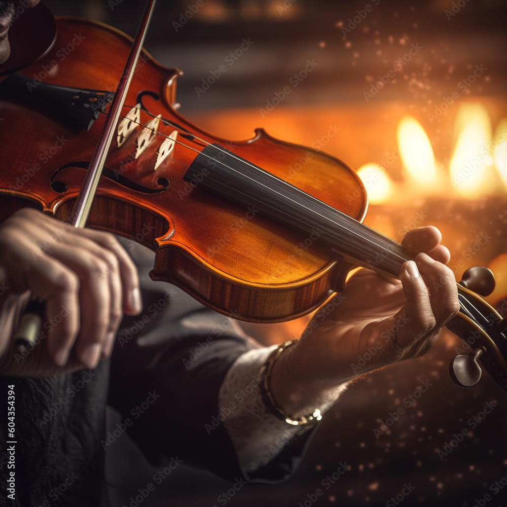 Playing the violin. Generative AI. Playing the violin. Generative AI.