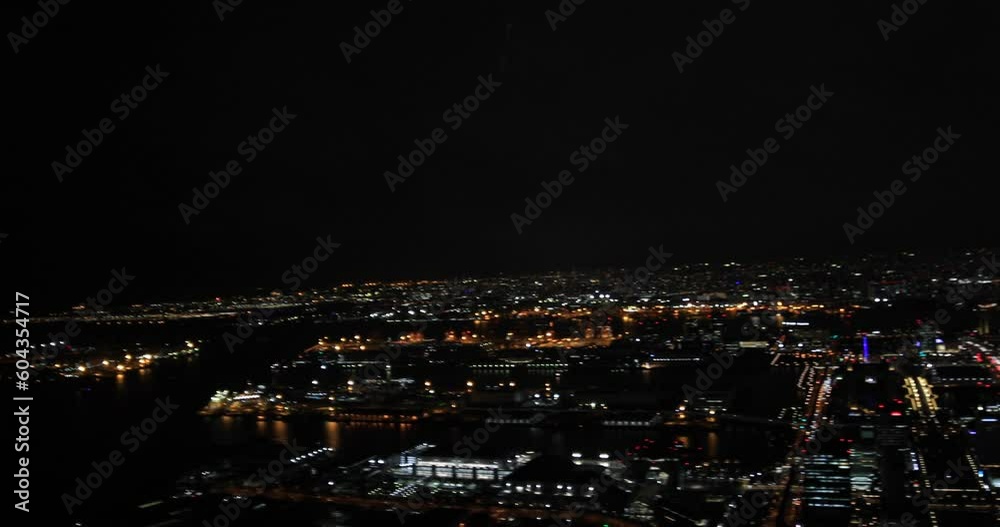 A aerial view of night cityscape in Tokyo A aerial view of night cityscape in Tokyo