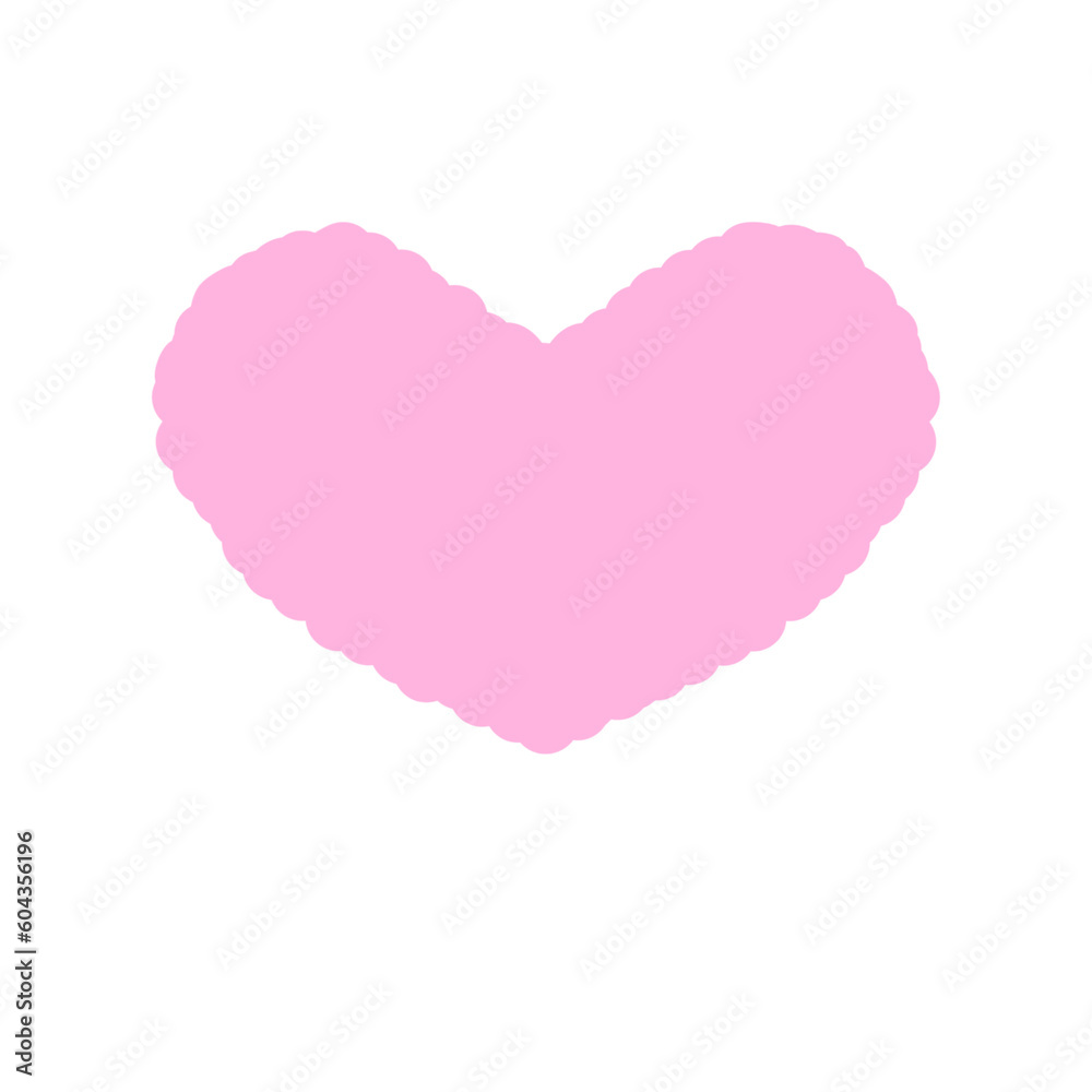 Heart pink pastel color