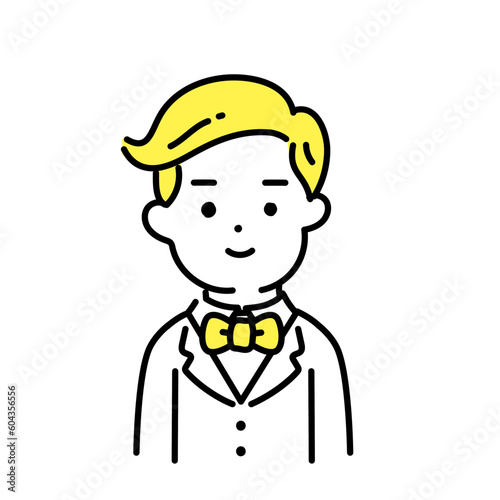 かわいい人物のイラストシリーズ _ 金持ちの男性 _ 笑顔