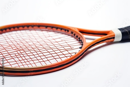 Tennis racket on white background (Ai generated) © thesweetsheep