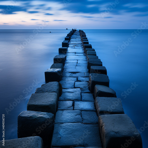 pier on the beach, Generative AI