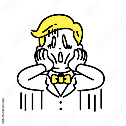 かわいい人物のイラストシリーズ _ 金持ちの男性 _ 絶望