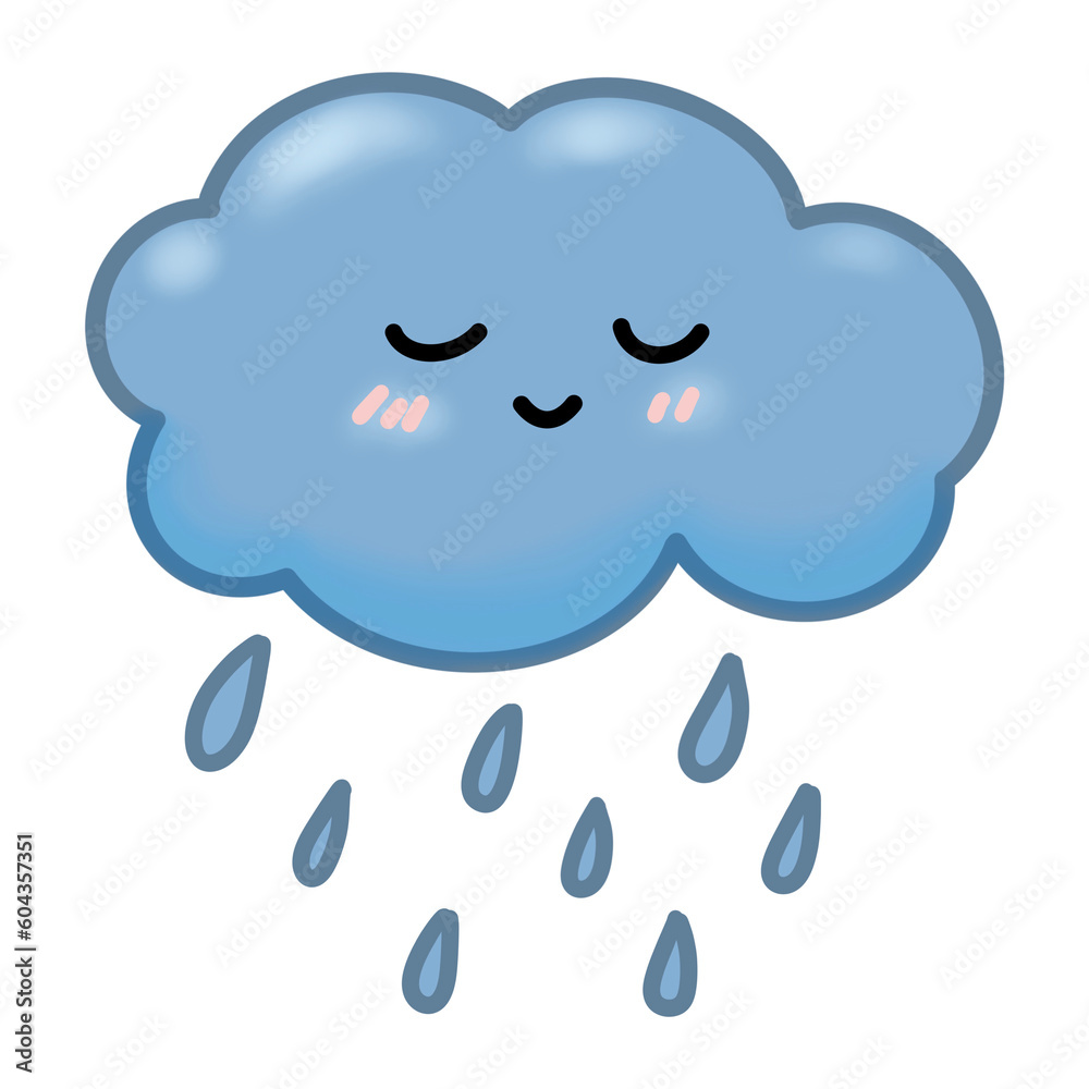 Cloud with raining Cloud with raining