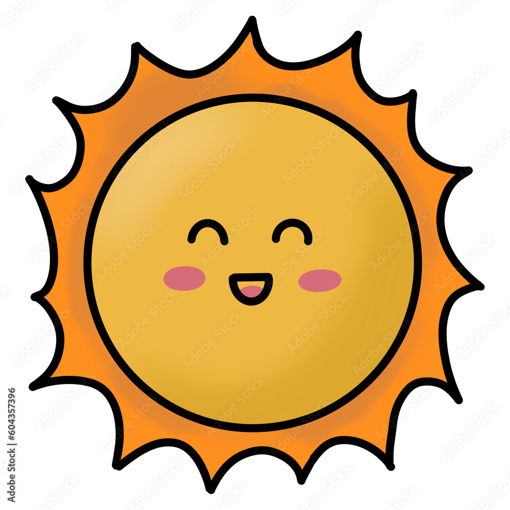 Smiling sun cute design