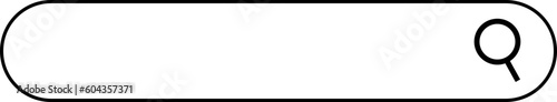 Black and white icon search bar