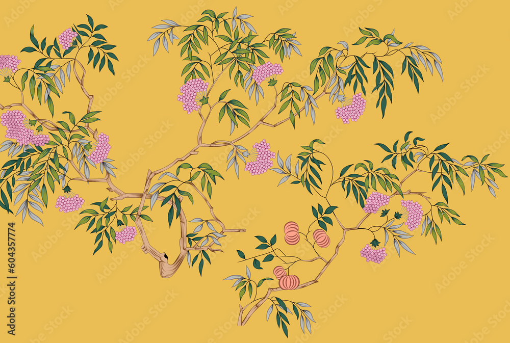 background with bamboo leaves
