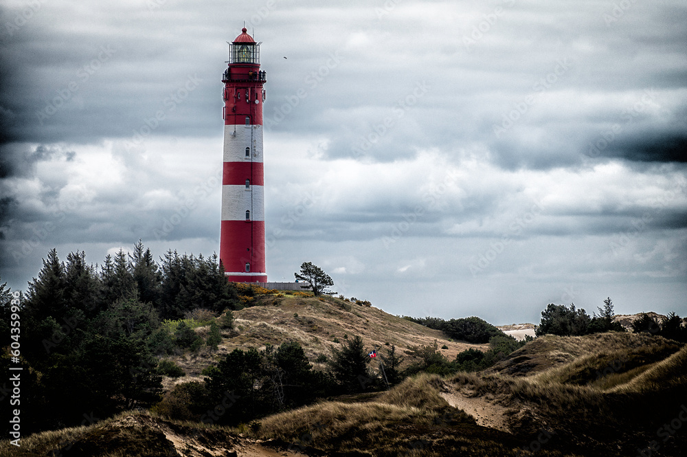 lighthouse on the coast of the island