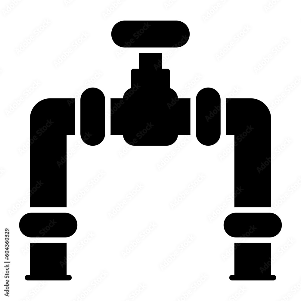 Obraz premium Pipeline Glyph Icon