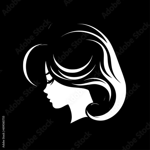 Hair | Minimalist and Simple Silhouette - Vector illustration