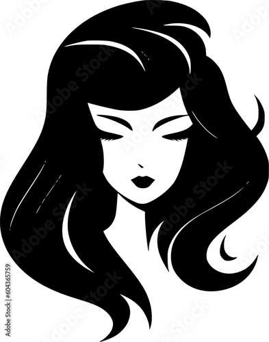 Hair | Minimalist and Simple Silhouette - Vector illustration