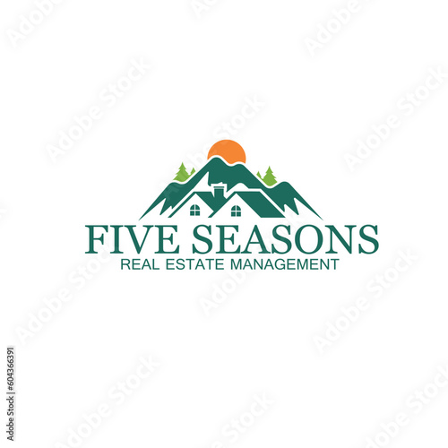 real estate nature themes logo vector