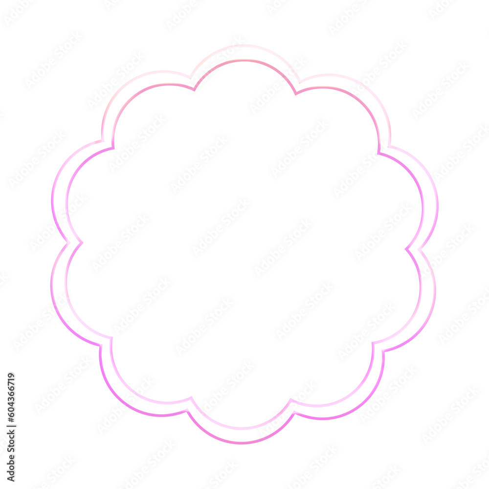Pink Flower Gradient Frame