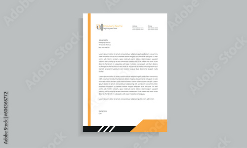 corporate modern letterhead design template 