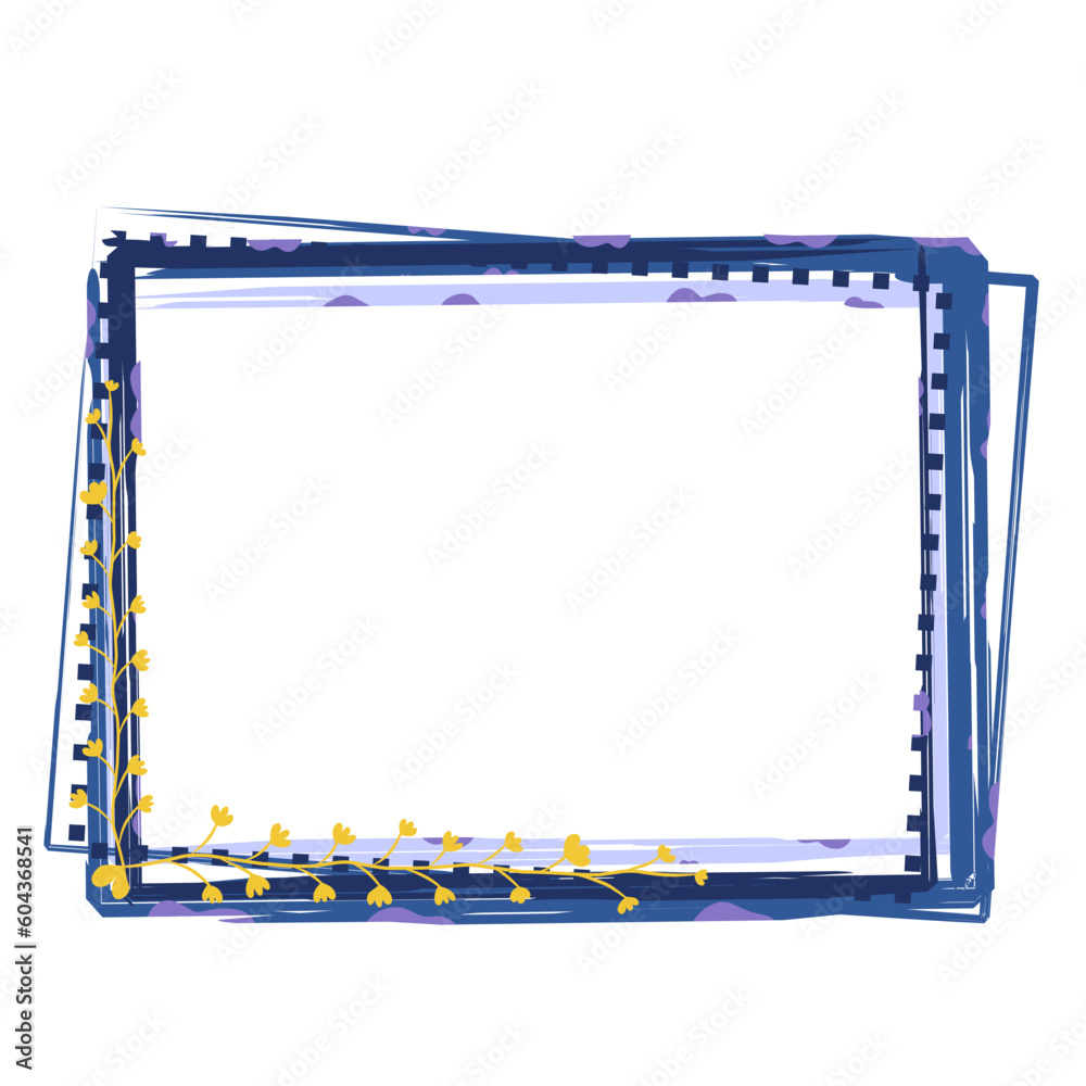 Blue And Golden Frame Blue And Golden Frame