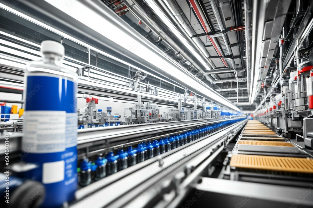 The High-Tech Medical Factory Production Line. AI Generated. The High-Tech Medical Factory Production Line. AI Generated.