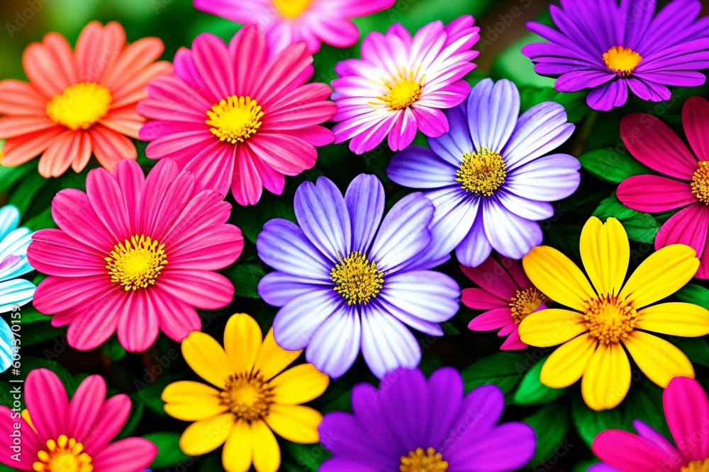 Blooming Beauty: A Colorful Spring Garden. AI Generated. Blooming Beauty: A Colorful Spring Garden. AI Generated.