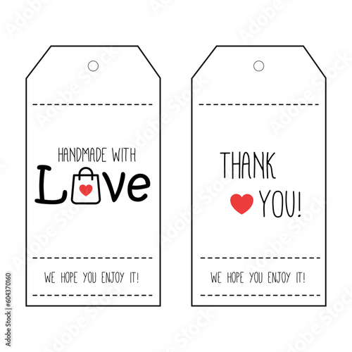 handmade with love tag