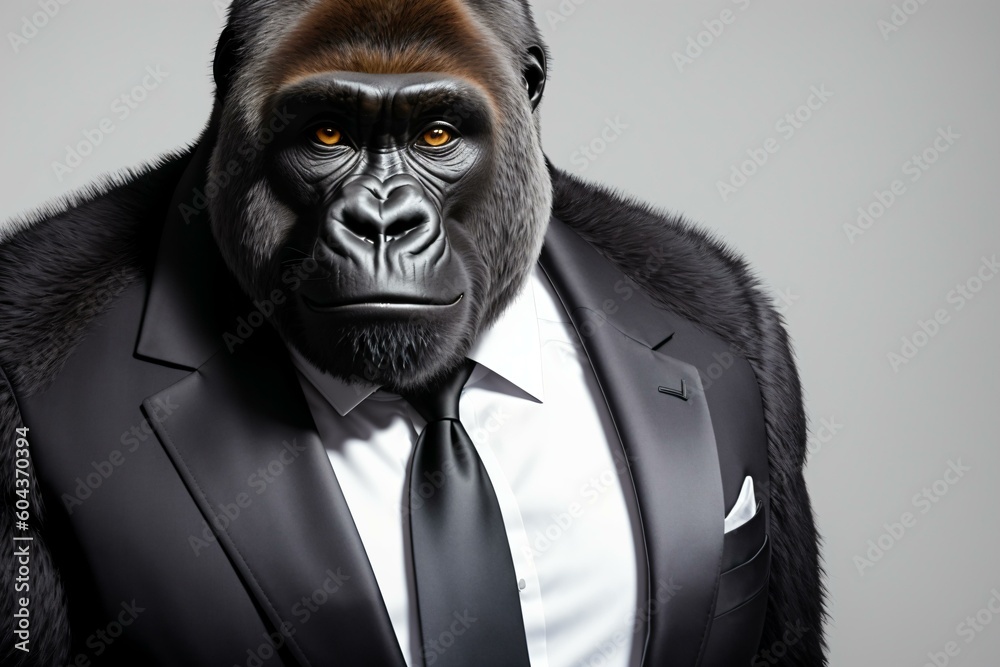 The Dapper Gorilla: A Formal Portrait. AI Generated. The Dapper Gorilla: A Formal Portrait. AI Generated.