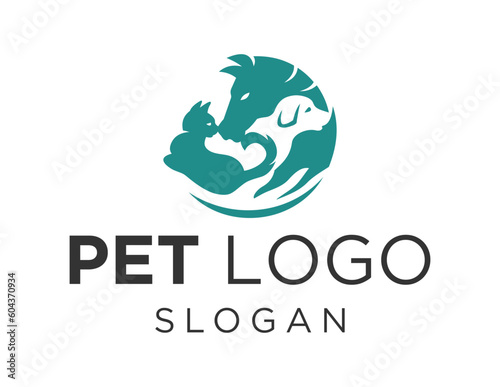 Logo design about Pet on a white background. made using the CorelDraw application.