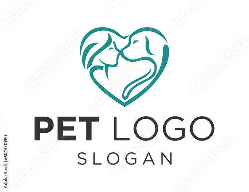 Logo design about Pet on a white background. made using the CorelDraw application.