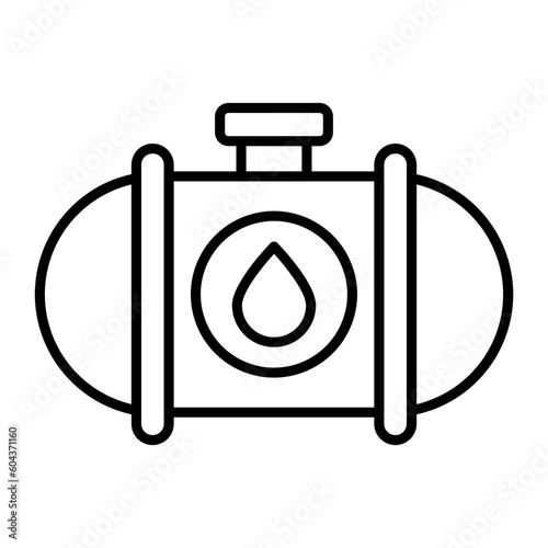 Fuel Tank Thin Line Icon