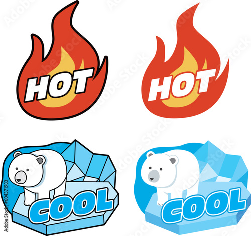 HOTとCOOLの販促用素材