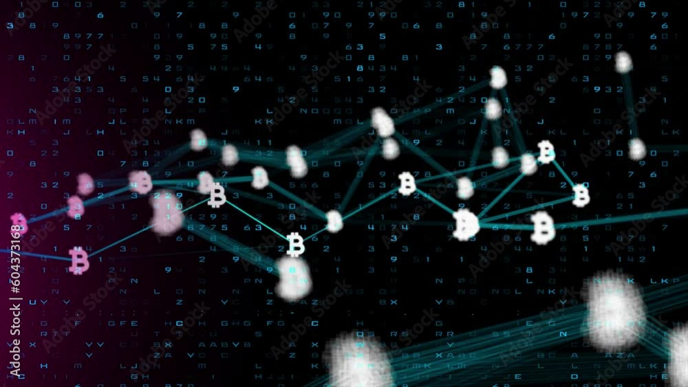 sfondo, blockchain, bitcoin, criptomoneta,