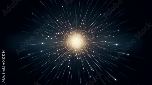 North star  Star universe background  Bright star in the dark space background  Vector illustration. generative ai