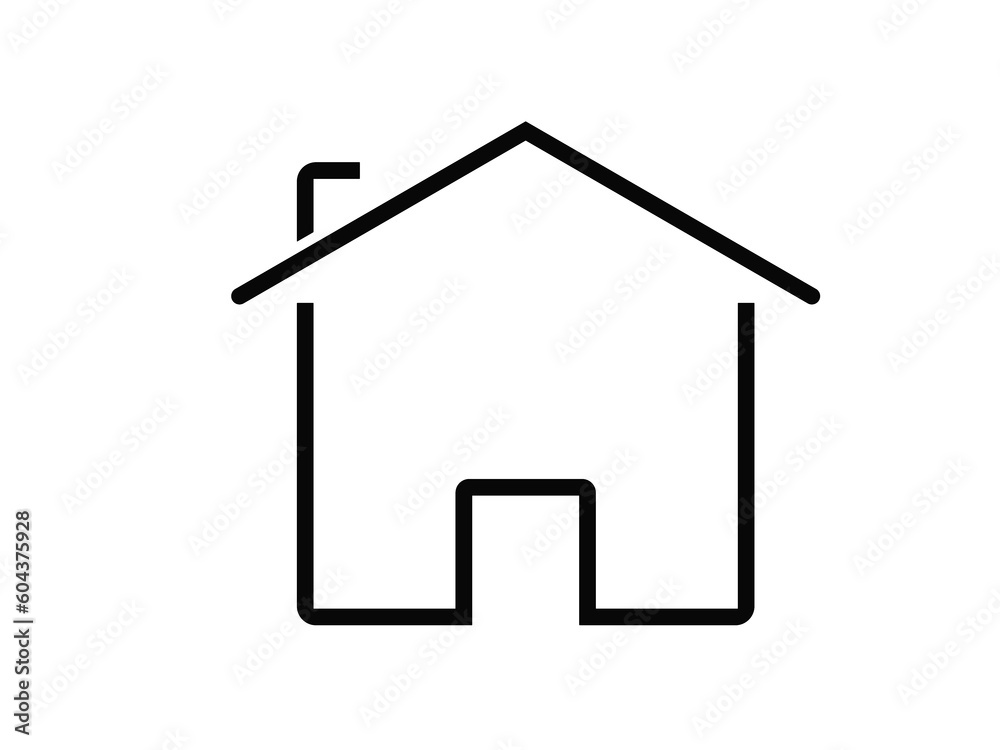Modern home line icon.house symbol vector icon isolated on a white background.Stroke high quality symbol.