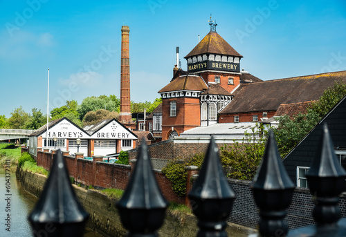 Blick auf Harvey´s Brewery in Lewes, East Sussex, England photo
