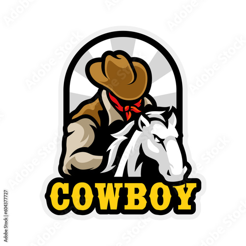 COWBOY ILLUSTRATION MASCOT LOGO DESIGN