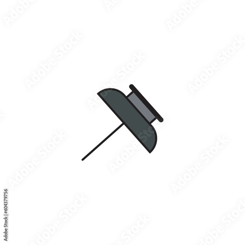 Button stationery icon. carnation button