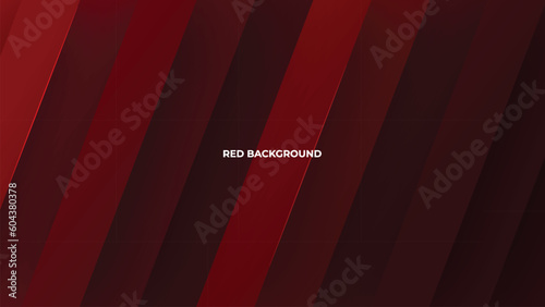 red wallpaper with parallelogram shapes and elegant shadows. background with line shapes colored red tones.
