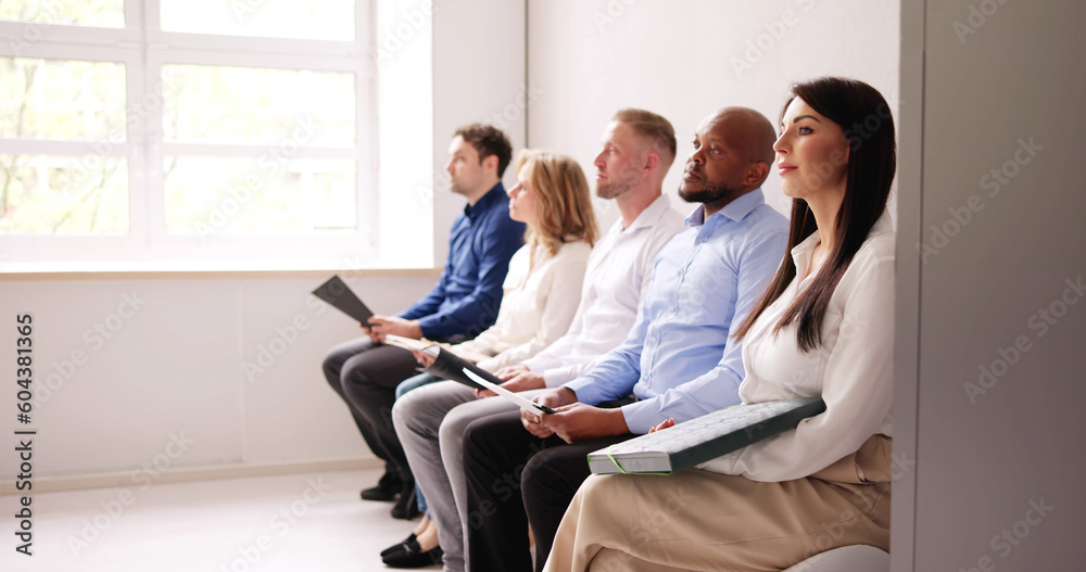 African American Unemployed Job Applicants Waiting African American Unemployed Job Applicants Waiting