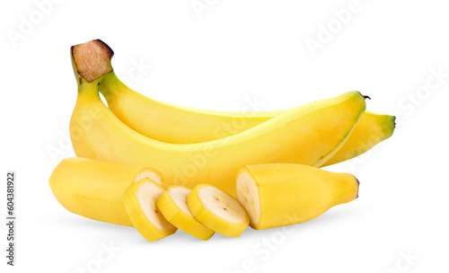 Two bananas isolated on transparent png