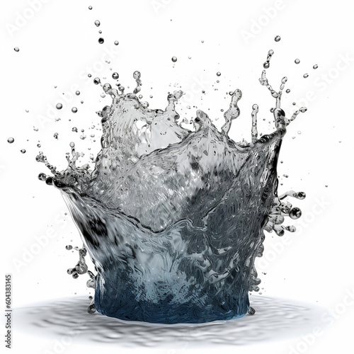 water splash isolated on white