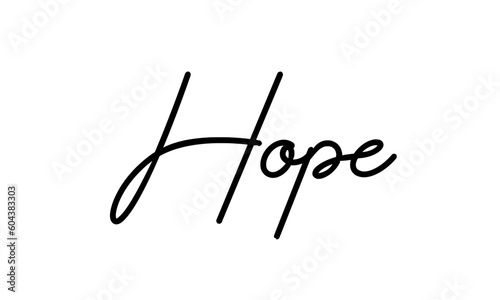 Hope – Beautiful calligraphy of the word Hope