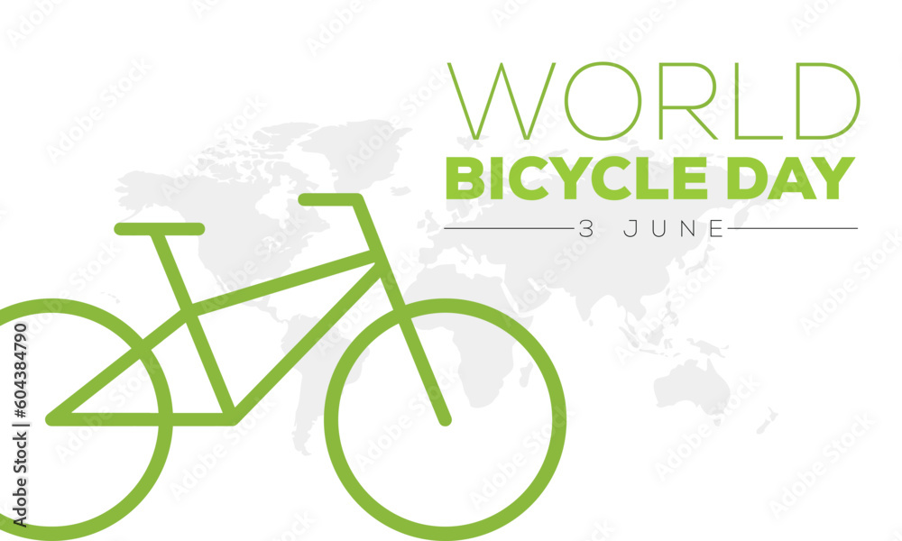 world bicycle day logo, world bicycle day 2023 theme, world bicycle day logo vector Stock Vector