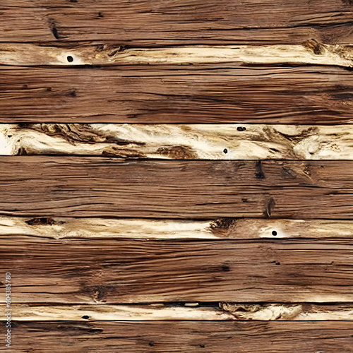 knotted pine wood texture plank background. wooden texture. Generative AI