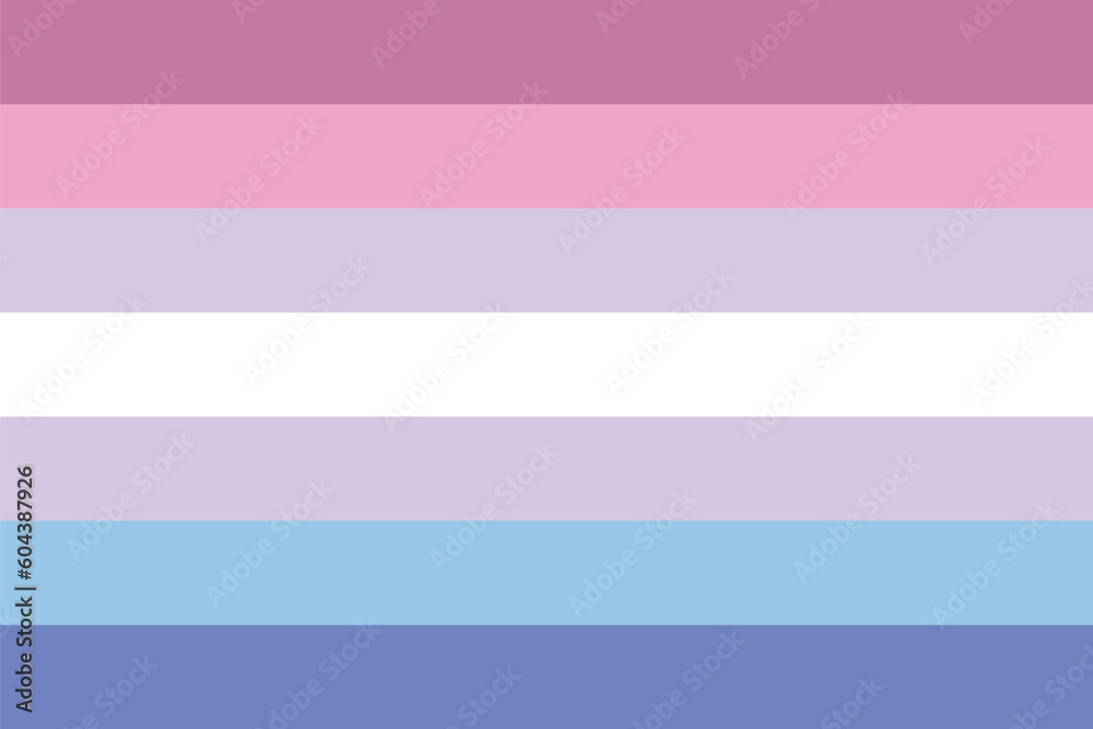 Bigender Pride Flag. Presence of who identify as both male and female Bigender Pride Flag. Presence of who identify as both male and female